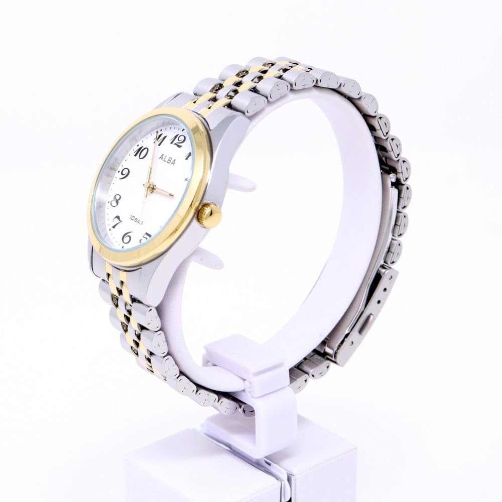 Hodinky Seiko Alba Quartz z nerezové oceli zesílené vodotěsné pro každodenní život analogové SEIKO ALBA Color pánské (10 ATM) (Kombinace (AEFK424))