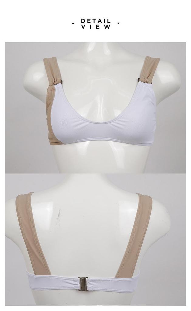 Bikini Sexy de Dos Piezas con Bloques de Color para Mujer - Puro Deseo Estilo Europeo Americano