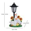 Figurina di Cucciolo Alimentata a Energia Solare: Decorazione da Giardino in Resina per Esterni