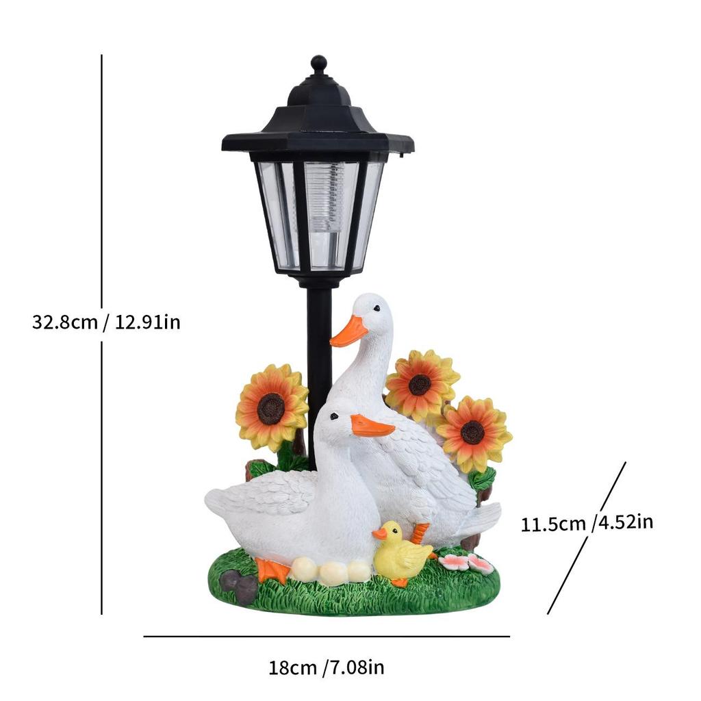 Figurina di Cucciolo Alimentata a Energia Solare: Decorazione da Giardino in Resina per Esterni