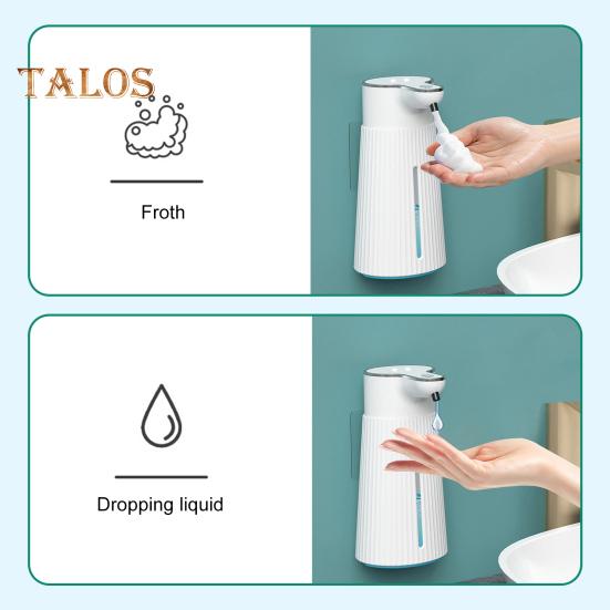 Distribuitor automat de săpun de 400 ml, reîncărcabil, baterie de 500 mAh, montat pe perete, dozator de săpun cu senzor fără atingere, consumabile pentru casă