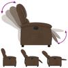 Electric Recliner Chair Brown Fabric