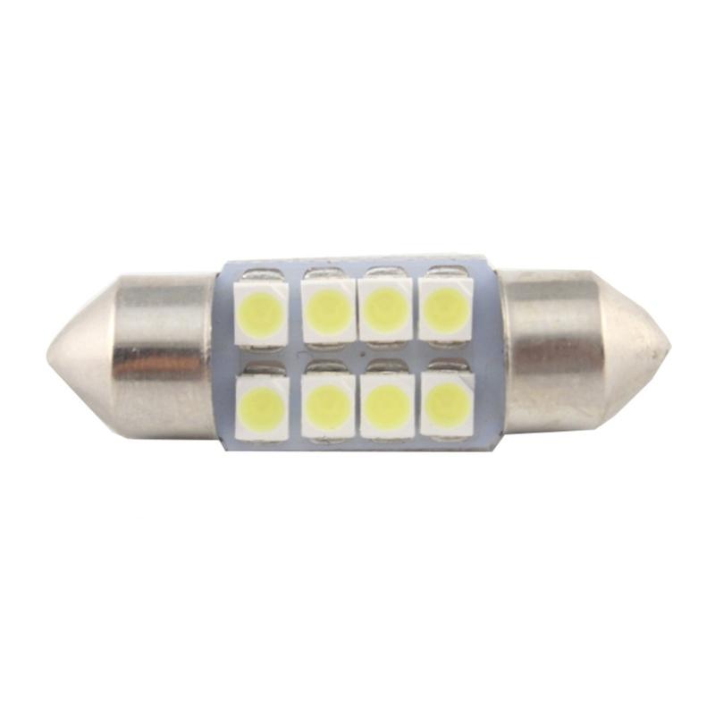 Festoon LED Tail Bulbs 31/36/39/41mm Double Pointed 12V 8SMD 1210 Car Interior Dome Reading Trunk License Plate Lights