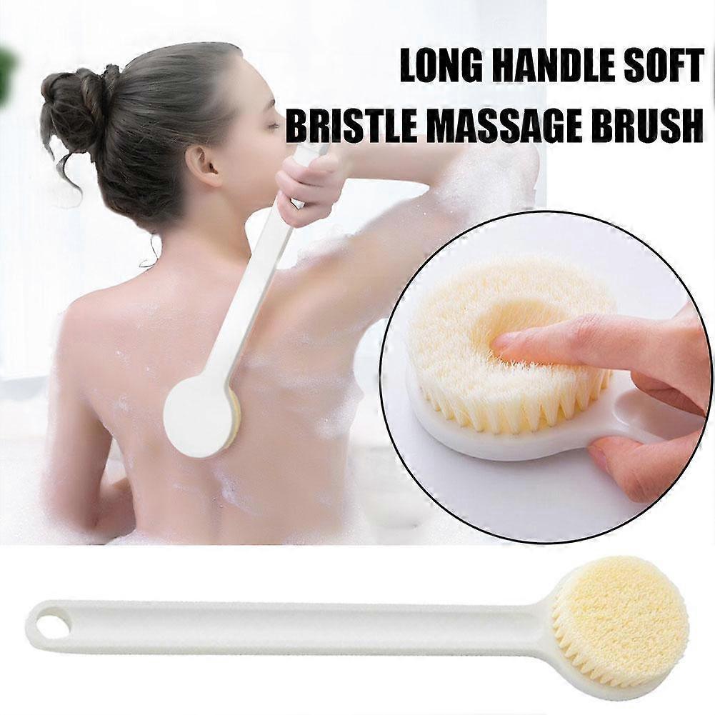 Shower Long Handle Body Bath Brush Dry Cleaner Skin Washer Massage Scrubber F3O2