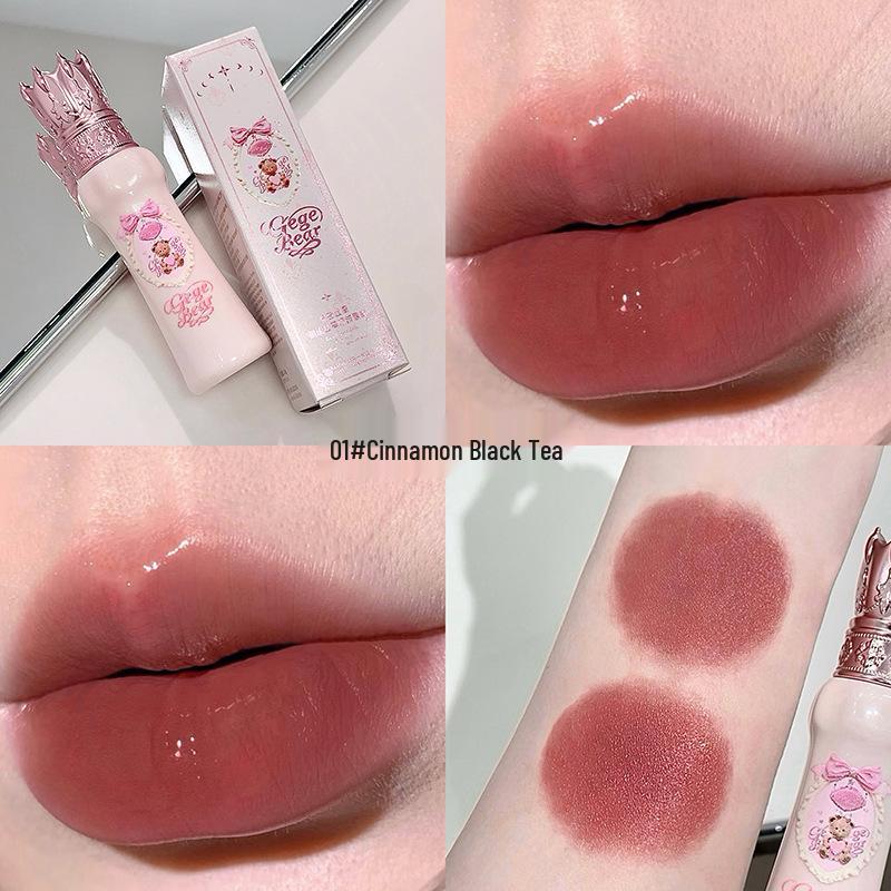 Gegebear Seidenvelours Lippen-Schlamm: Langanhaltender, Antihaftender, Aufhellender Lipgloss.