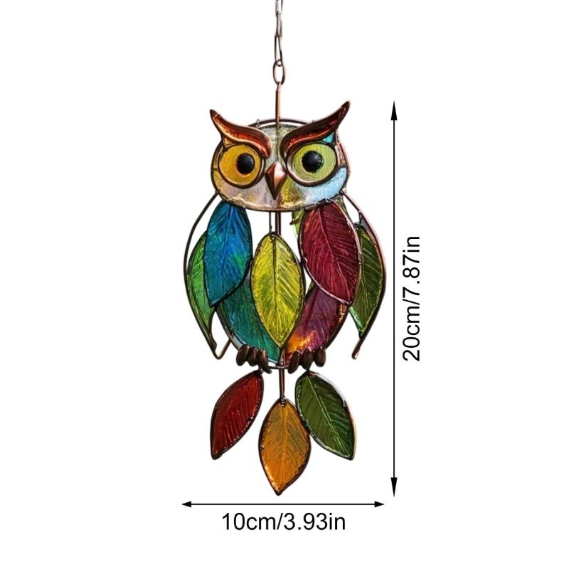 652F Acrylic Owls SunCatchers Handmade Wall Art For Home Window Decoration 20cm