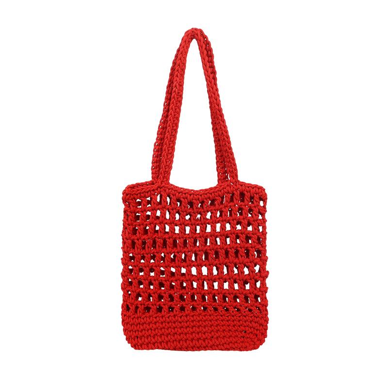 Hollowed-out Leisure Vacation Beach Bag with Large Capacity Single-shoulder Bag