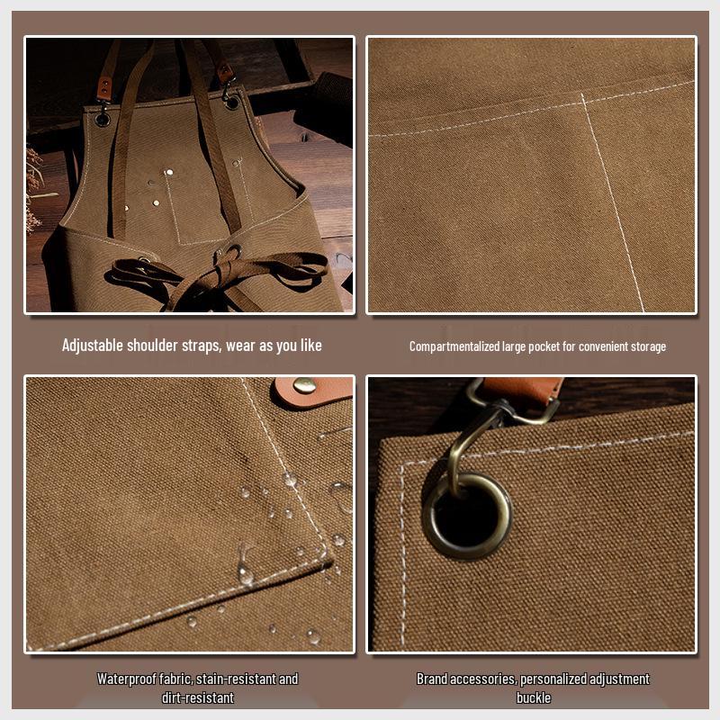 Wasserdichte, individuell bedruckte Arbeitskittel für Kaffee – Ölbeständige Haushaltsküchenschürze