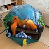 1 Stück Hochwertiger Regenschirm mit Bären- und Eichhörnchen-Thema, Automatisches Öffnen und Schließen, Multifunktionaler Regenschirm G0811280