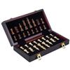 Coffret d'échecs de Luxe 24 cm en Bois Massif - Pliant - Pièces sculptées - Bois de frêne
