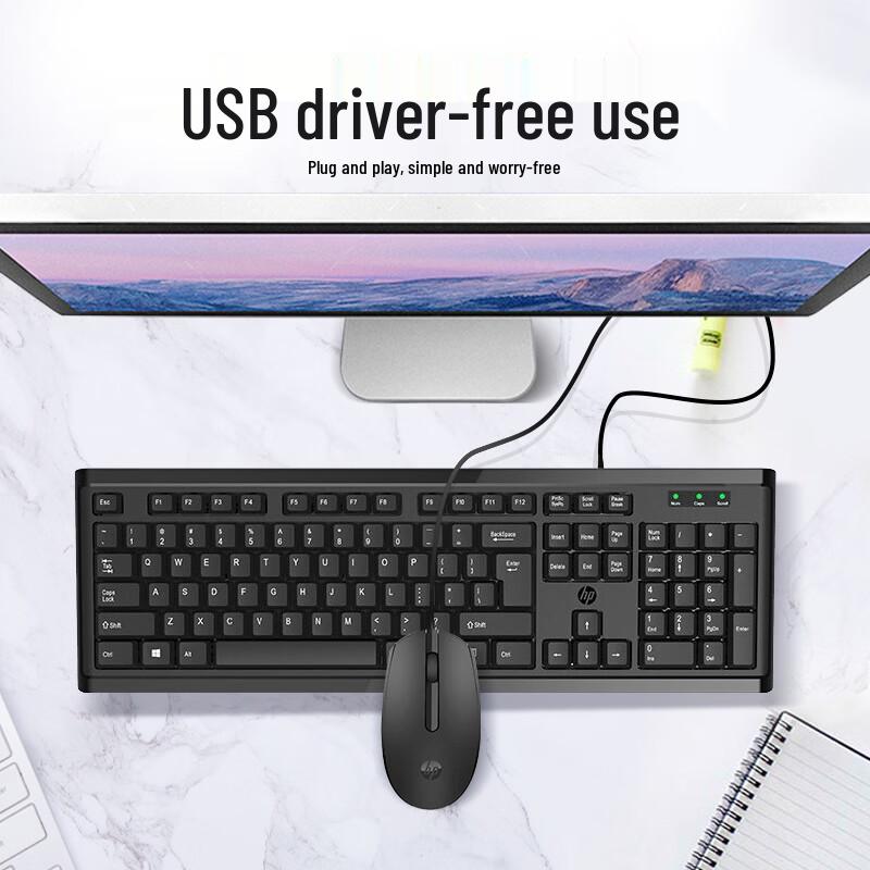 HP KM10 Wired Keyboard & Mouse Combo