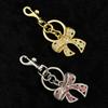 Style Silver Butterfly Pendant Bag Charm With Colorful Zircon And Charm Keychain For Summer Accessories