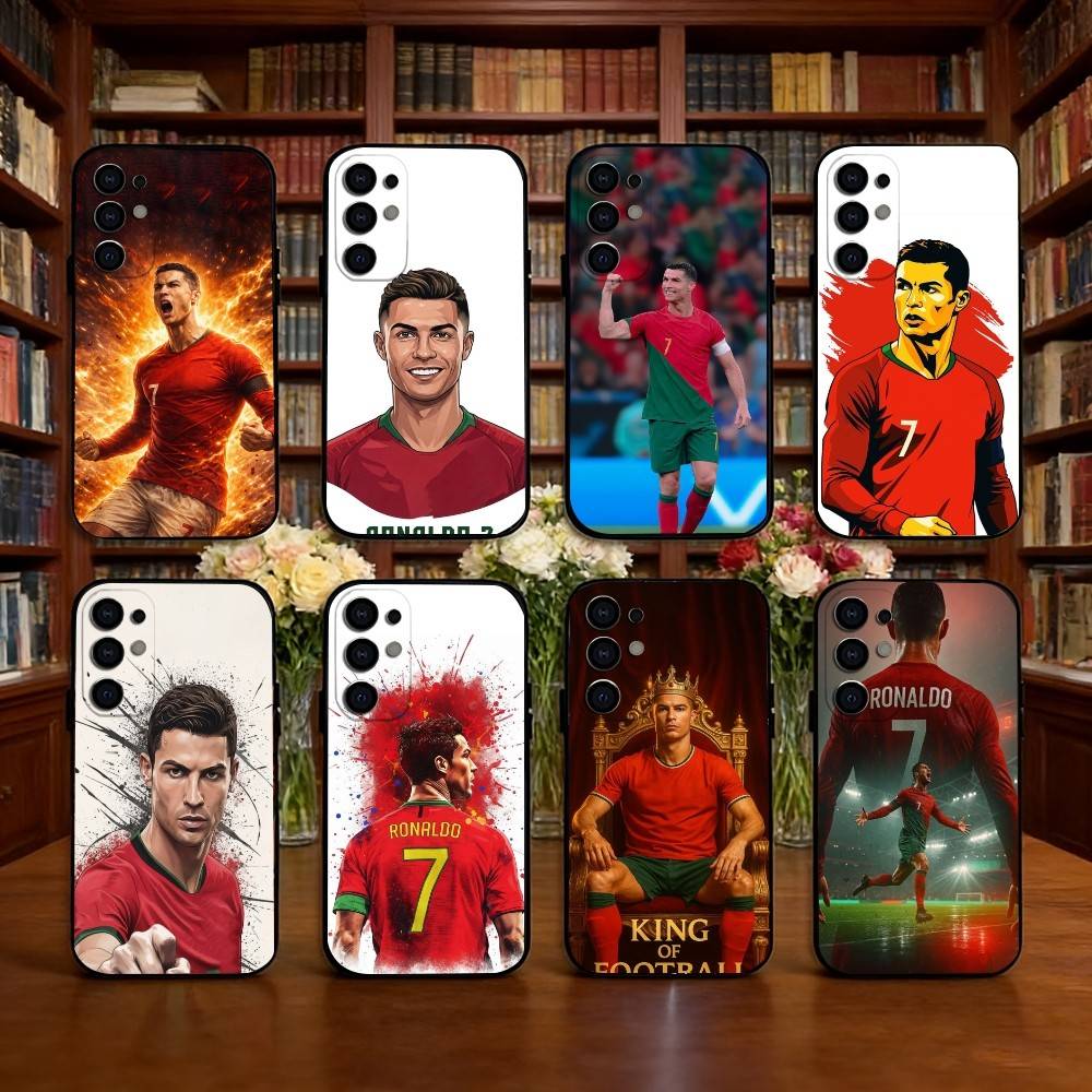 Cristiano Ronaldo Phone Case Black Silicone Soft For Samsung S25,S24,S21,S22,S23,S30,Ultra,S20,Plus,Fe,Lite