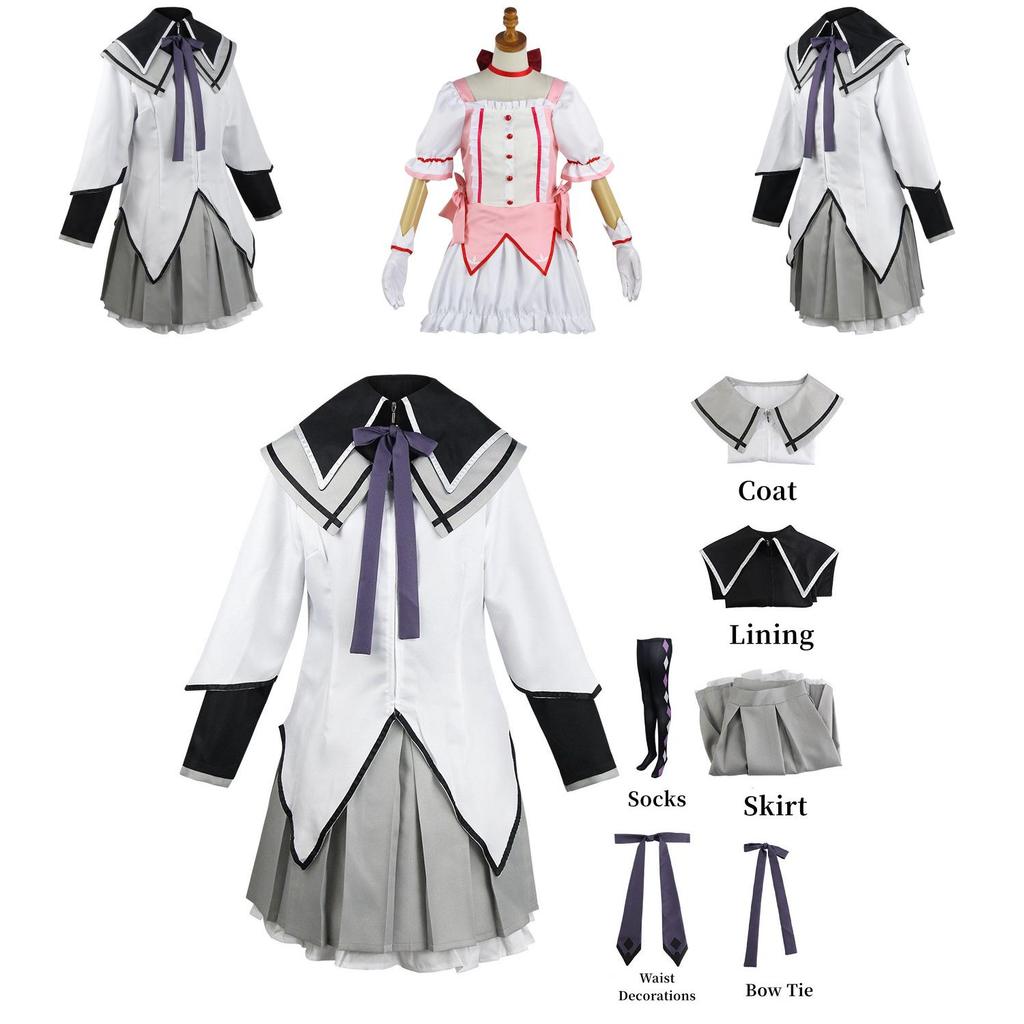Puella Magi Madoka Magica Halloween Costume Uniform Dress For Women
