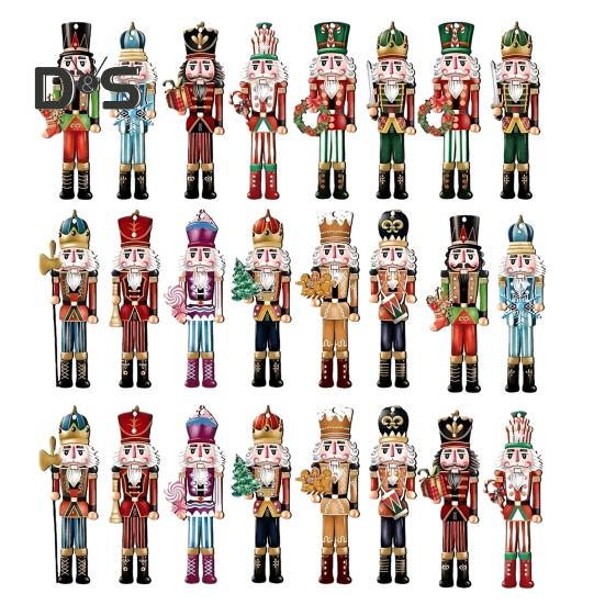 Nutcracker Soldier Pendant Wooden Nutcracker Hanging Ornament Painted Festive Decoration for Christmas Tree New Year Gifts Party Decor