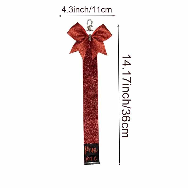 Cheerleader Bow Ribbon Keychain for Backpacks & Sports Bags