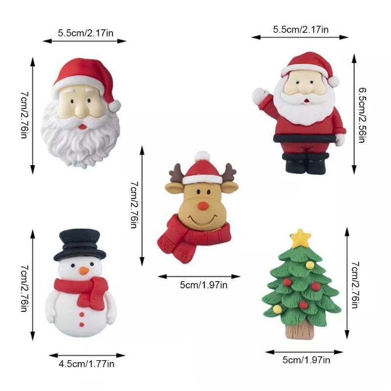 Christmas Santa Claus & Elk Car Air Vent Clip, 3D Resin Aromatherapy Fragrance Ornament, Auto Interior Decoration Accessories