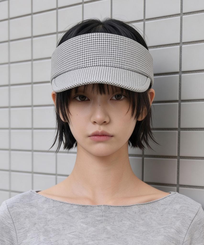 Eondeokeonteulolseutyudio Summer Cotton Sun Visor Sun Visor / Multi Hound / D Beige