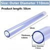 1 Stück Außendurchmesser 16~110mm PVC-U Transparent Blau Rohr Aquarium Fischbecken Schlauch Garten Bewässerung Bewässerungszubehör 50cm Lang