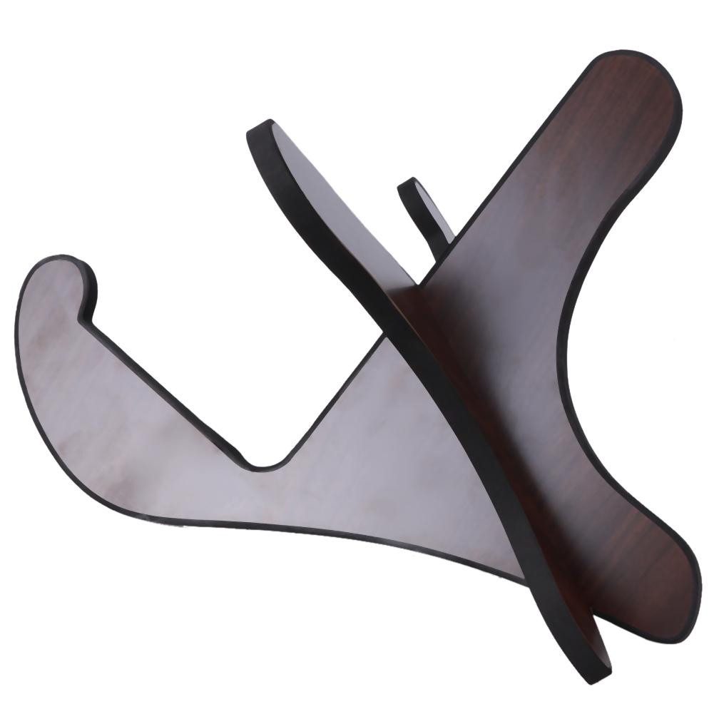 Guitar Stand Ukulele Violin Accessories Wood Detachable High‑End Convenient Storage(Dark Wood