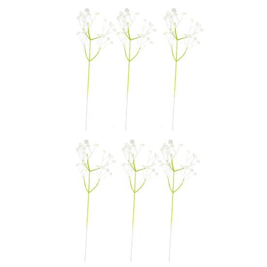 Artificial Flowers Real Touch Fake Calla Lily Baby's Breath Flower Stem Lifelike Faux Floral Arrangement for DIY Bridal Wedding Bouquet Home Church