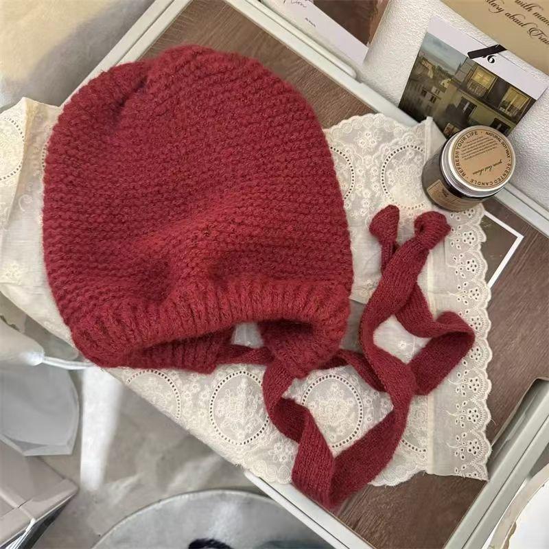 Knitted Hat Children's Autumn and Winter Ferrarafa Hat Bag Hat Warm Ear Protector Wool Hat