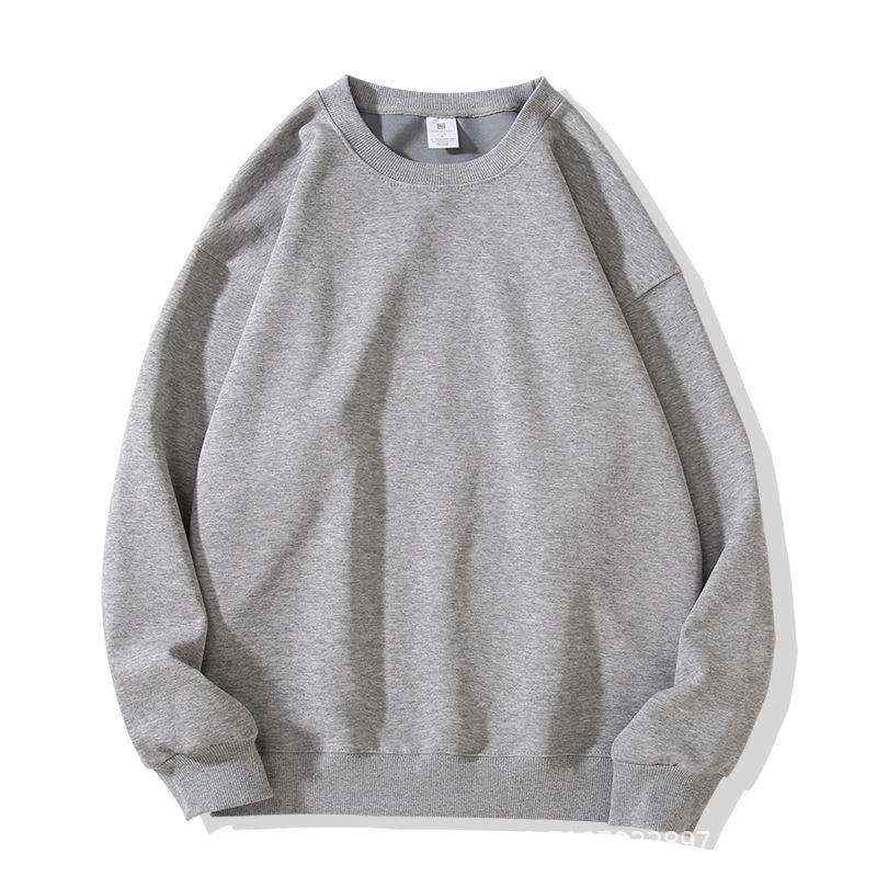 2025 Autumn/Winter Women's Casual Loose Round Neck Solid Sweatshirt - American Style Trendy Top