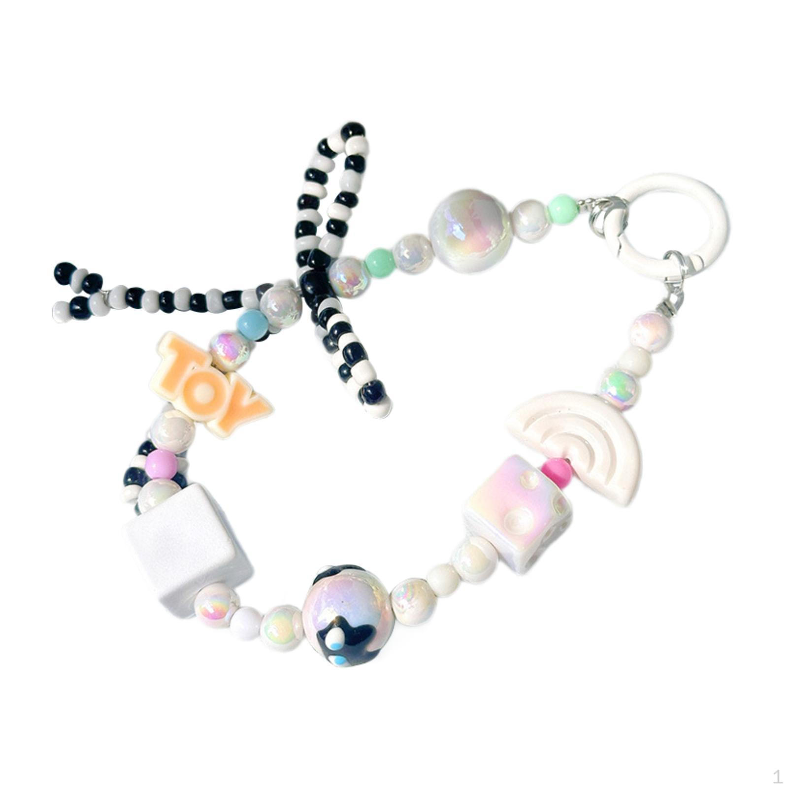 

Ремешок для телефона из бисера, аксессуары для рюкзаков для женщин, легкий шнурок белый