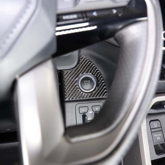 Carbon Fiber Start Stop Engine Switch Decor Trim Cover For Toyota Tundra