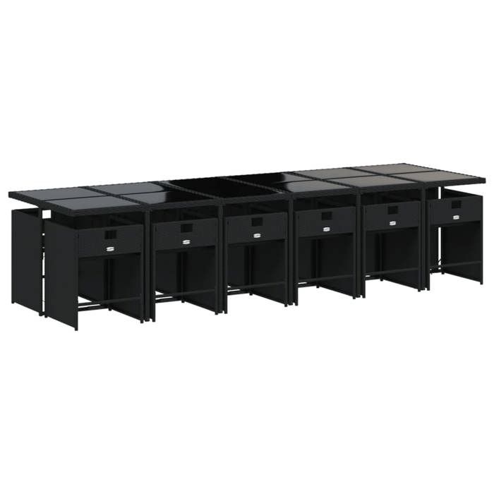 VidaXL Ensemble à Manger de Jardin Coussins 13 pcs, Chaises à Manger avec Accoudoirs, Ensemble de Meubles avec Table, 3211123
