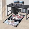 1pc Anime Wolf Mask Chair Mat - Office Desk Pad with Demon Slayer Design, Non-Slip Carpet for Home Decor, Suitable for All Seasons.U051