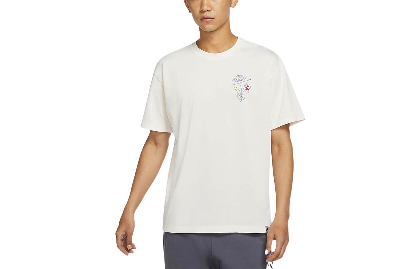 

Nike T Shirts Men s White Crew Neck Moderate Straight Fit DM2189-902 XXL