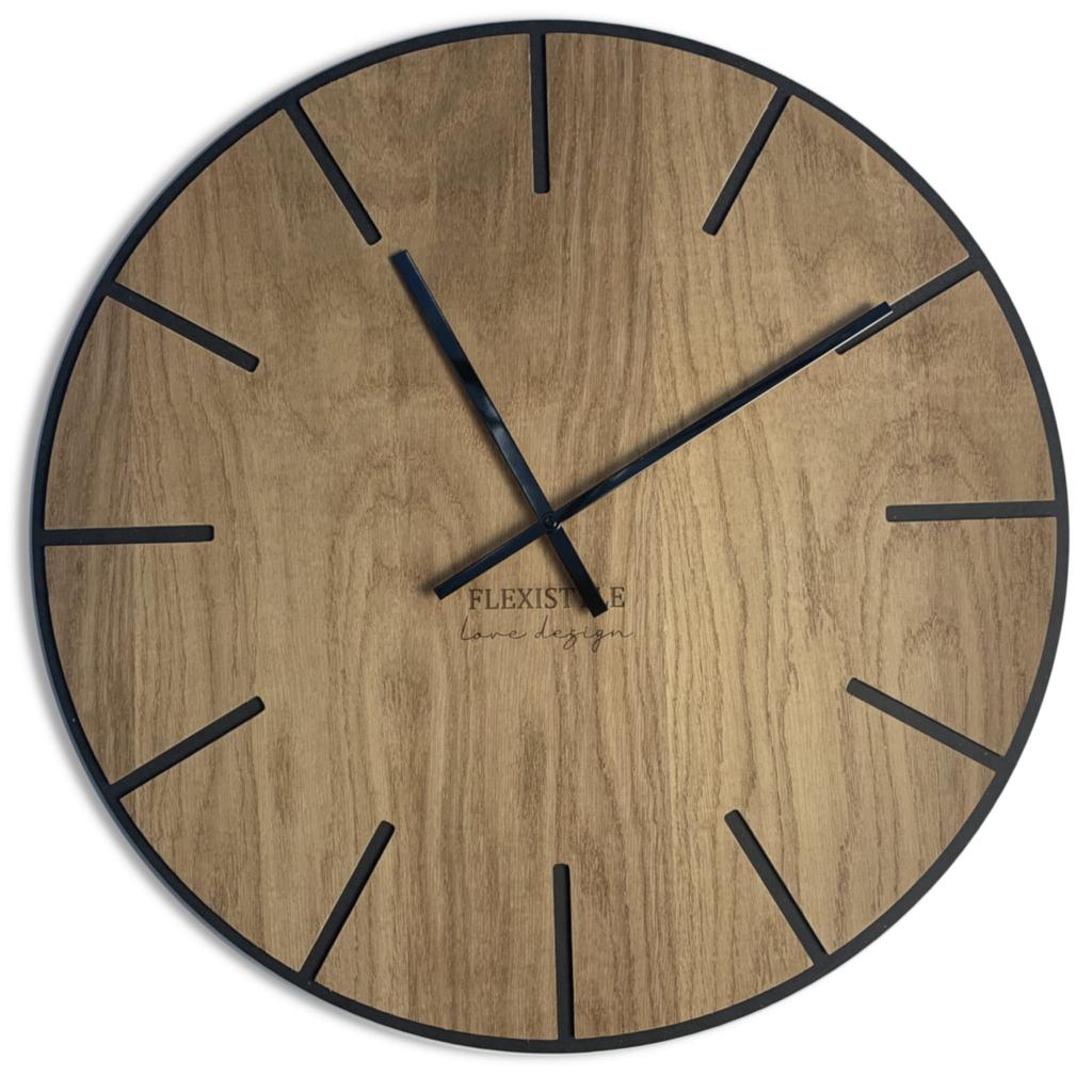 Large Wood Art Wall Clock 60cm