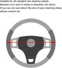 Crystal Diamond Leather Steering Wheel Cover with Bling Crystal Rhinestone Universal Fit Car Steering