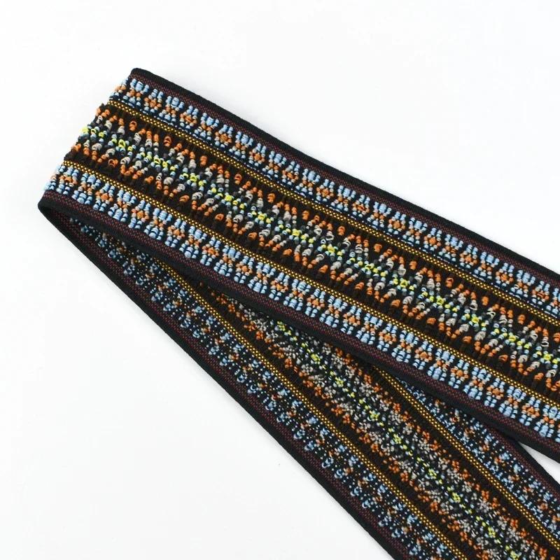 Meetee 2/3/5M Elastic Band 50mm Jacquard Stretch Webbing Ribbon for Trousers Waistband Rubber Bands Garment Sewing Accessories
