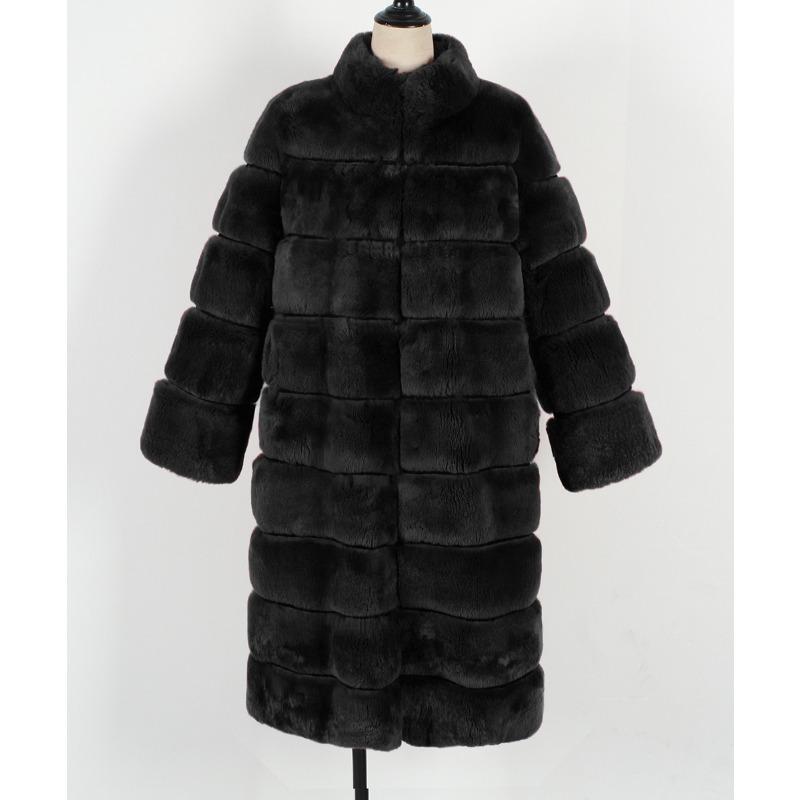 50 autumn and winter new products stand-up collar long imitation fur coat top women's coat Cheng Juan