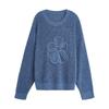 Chuyu Women's 3D Floral Mohair Blend Knit Sweater