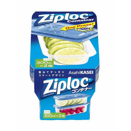 Asahi Kasei Home Products Bento Boxes, Containers, Storage Containers, Rectangular, 4 Boxes (2 Boxes x 2), 300ml