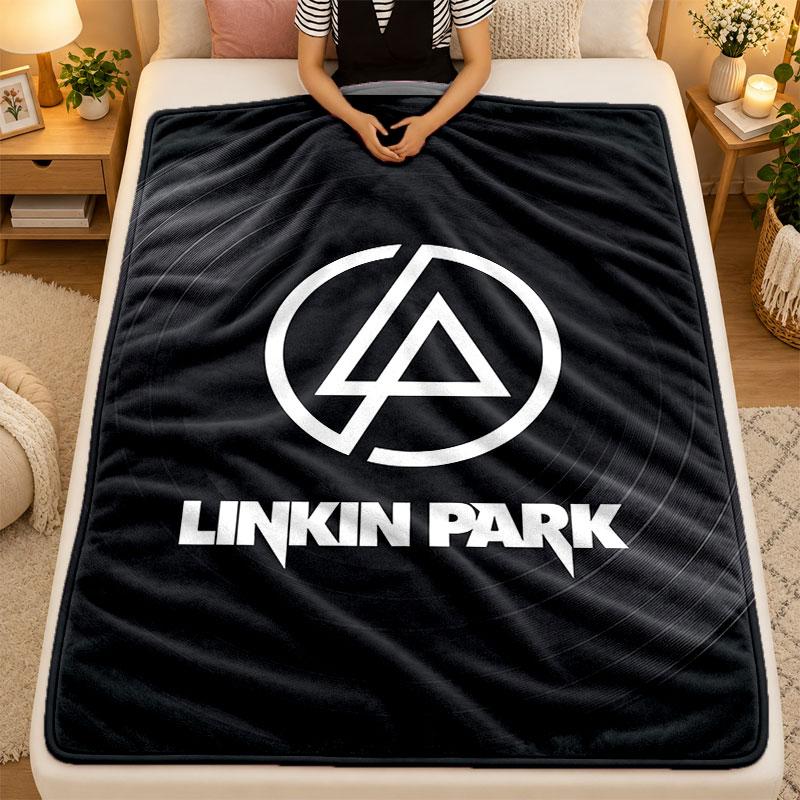 Flannel BlanketLinkin Park Warm Soft Throw Blanket for Indoor Sofa Bed Living Room Use