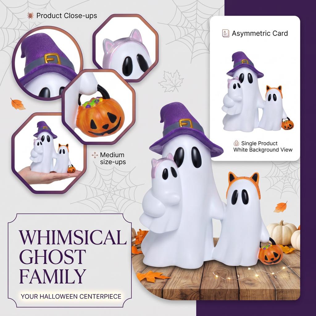 Halloween Family Decoration Set Figurines for Home Decor House Party Supplies