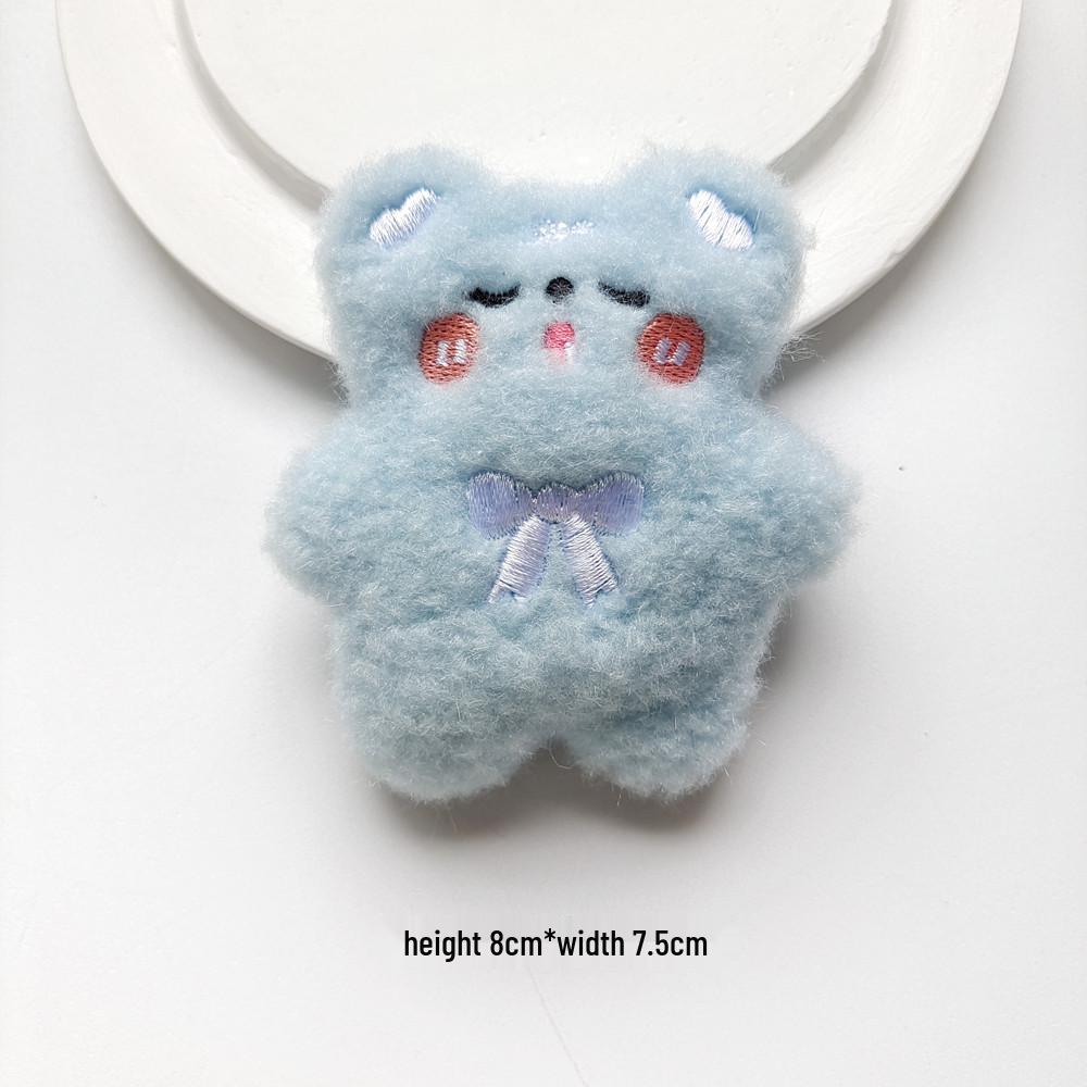 Cartoon Plush Little Bear Pendant Brooch - Cute Doll Decoration for Student Bags