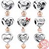 S925 Silver Heart Charm Jewelry Gift for Daughter Mom Wife Sister Romantic Love You Family Necklace Bracelet