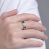 New Silver Color Retro Old Tang Grass Pattern Rings for Women Classic French Boys' Index Finger Ring Gift Gothic Jewelry