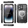 iPhone 15 Pro Red Pepper Waterproof Metal Case: Pressure-Resistant, Easy-Use Protective Diving Cover