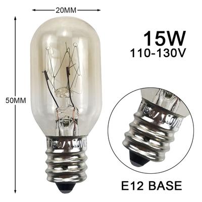 E12s Small Screw Refrigerator  Bulb 110-130v 15W Super Bright Lighting Tool For Range Hood Sewing Machine Machine (us Plug)