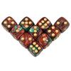 16mm Rounded Corner Dice 10pcs Mixing Colors Game Dice for Table Game Math Teching