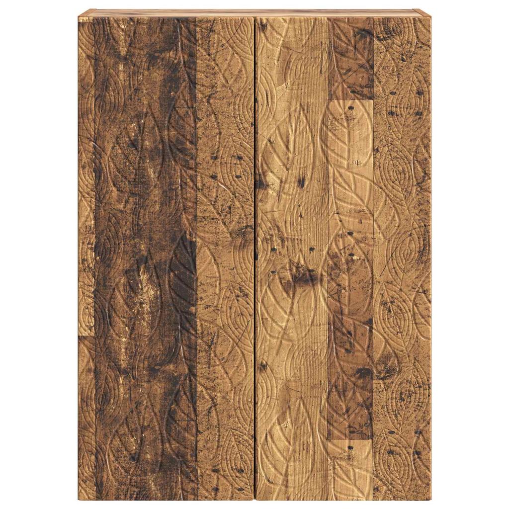 Wall Mounted Cabinet Reclaimed Wood Look 66 X 34.5 X 90 Cm Engineered Wood