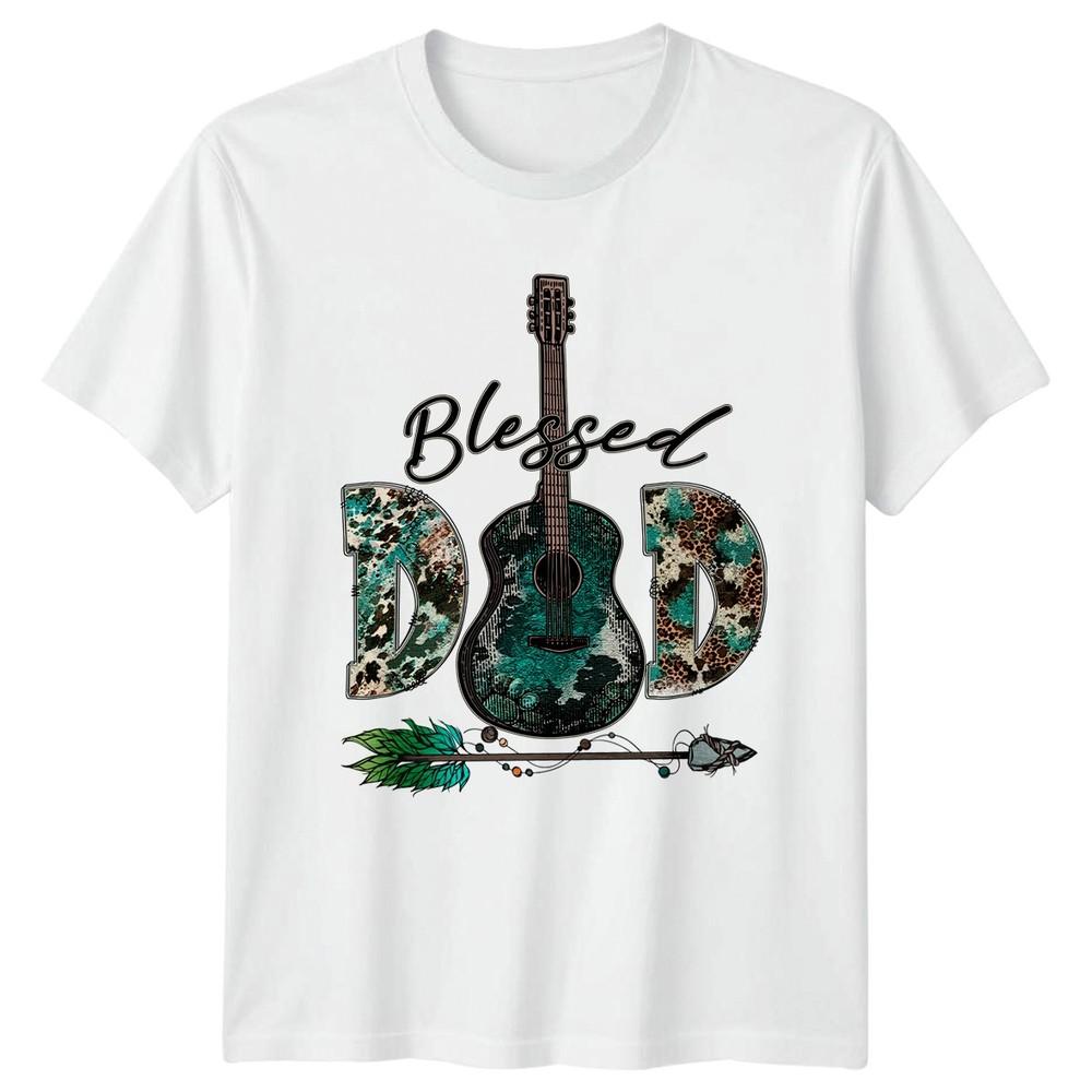 Blessed Dad Unisexs TShirt Country Guitar Western Lifestyle Fathers Day S