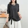 2026 Spring Plus Size Long Sleeve Round Neck Tops for Women and Girls Casual Base Layer 381