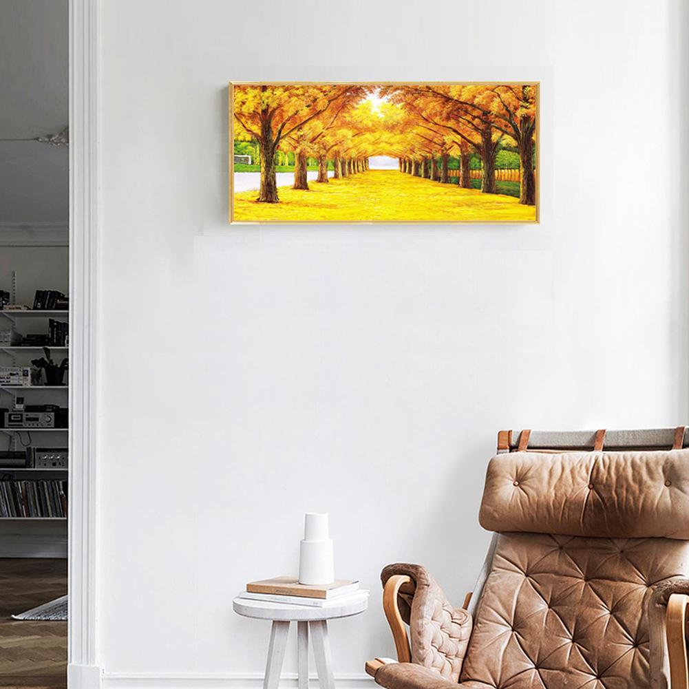 Maple Leaf Road In Autumn 5D DIY Diamond Painting Kits Full Square Drill Decor